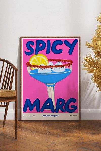 House Gorgeous Poster cu design colorat modern fără rame Spicy Marg Colecția Dolce Vita
