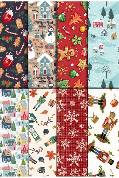 Mia Pera 8 Pcs 35 X 50 cm New Year's Gift Wrapping Wrapping Paper (Pack of 8)