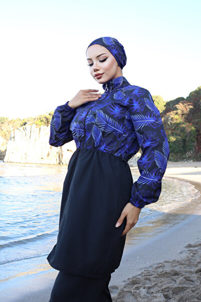 new ats Imre 3-Piece Full Covered Hijab Swimsuit with Adjustable Elastic Waist and Water Repellent Fabric