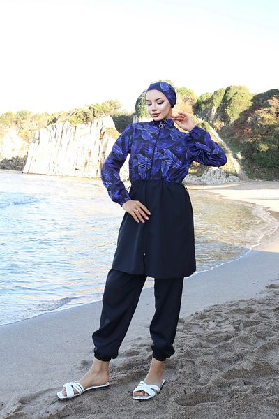 new ats Imre 3-Piece Full Covered Hijab Swimsuit with Adjustable Elastic Waist and Water Repellent Fabric