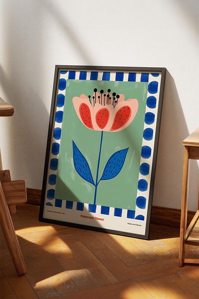 House Gorgeous Poster cu design colorat modern fără rame cu flori modelate Colecția Dolce Vita