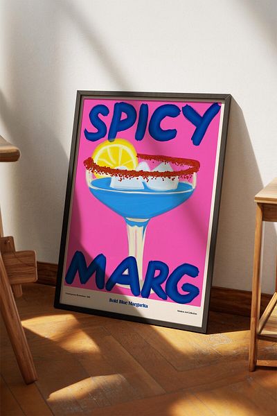 House Gorgeous Poster cu design colorat modern fără rame Spicy Marg Colecția Dolce Vita