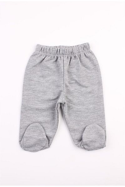 Mini Ropa حذاء أطفال رمادي بخصر مطاطي وجزء سفلي لحديثي الولادة