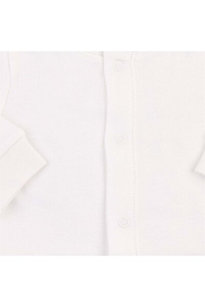 Mini Ropa Ecru Plain Blank Decoration Jumpsuit Newborn Plain Baby Jumpsuit Plain Plain Hospital Exit Embroidery Jumpsuit