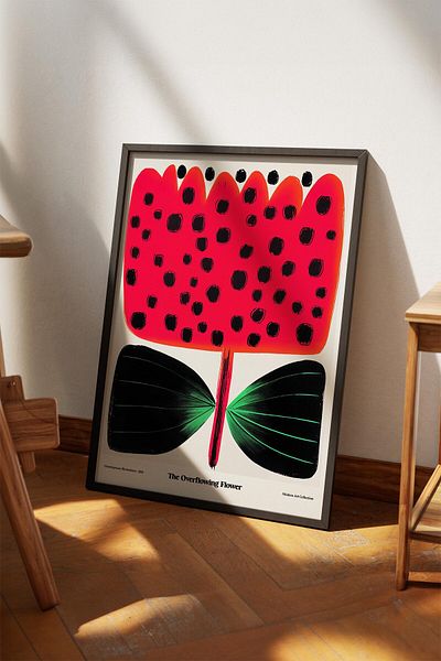 House Gorgeous Poster cu design colorat modern fără rame cu flori înflorește Colecția Dolce Vita