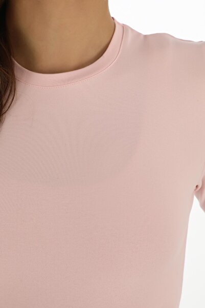 penyebizden Μπλουζάκι Cotton Slim Fit Lycra - Πούδρα