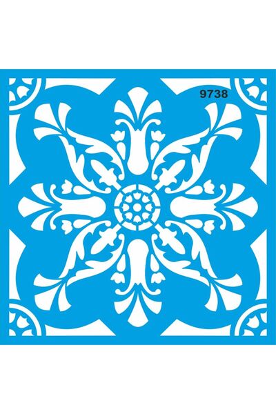 StencilSepeti Tile Pattern_7 Stencil Painting Template