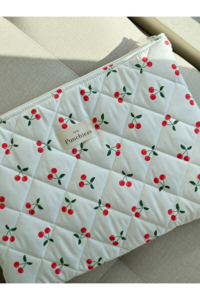 Punchiess Cherry Patterned Laptop Tablet Case 13-14 Inch