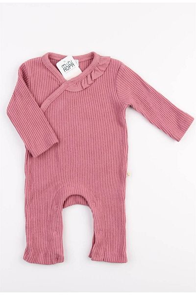 Mini Ropa My Family Half Double Breasted Corded Baby Girl Romper