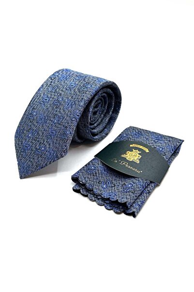 Kravatkolik Синій шарф з візерунком Класичний краватка KK12929