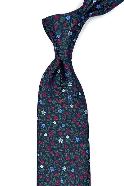 Kravatkolik Green Floral Pattern Handkerchief Classic Tie Kk12980