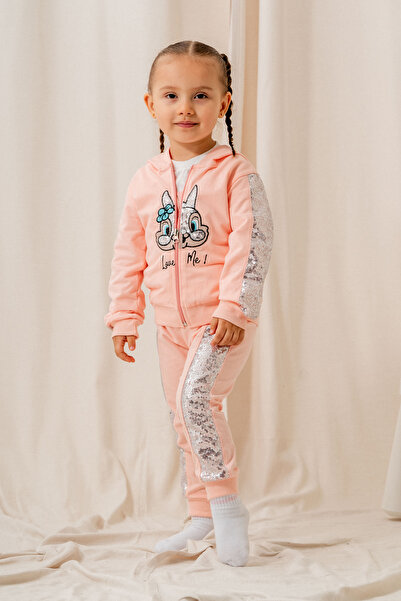 ZİMBOO KIZ ÇOCUK  PULLU TAVŞAN NAKIŞLI %100 PAMUK PENYE 2 İPLİK 3 LÜ TAKIM