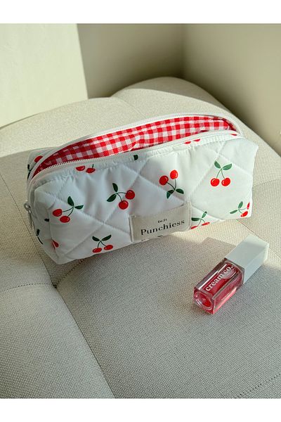 Punchiess Cherry Pattern Pencil Case