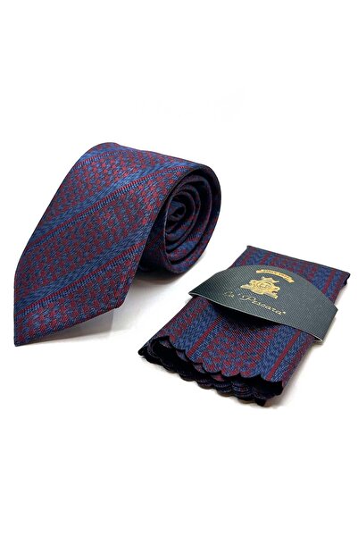 Kravatkolik Blue - Red Crow's Foot Wipes Classic Tie Kk12848