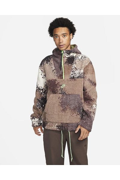 Nike Nwt Men's Nsw Sherpa Sport Essentials Hoodie - 1/2 Zip, Fleece, Dd5009-004