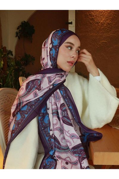 Modakaşmir Βαμβακερό σάλι Paisley με σχέδιο