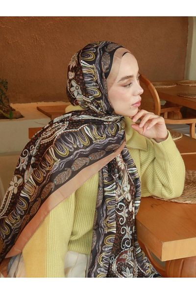 Modakaşmir Βαμβακερό σάλι Bohemian Flower Pattern
