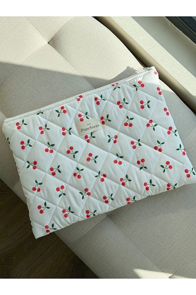 Punchiess Cherry Patterned Laptop Tablet Case 13-14 Inch