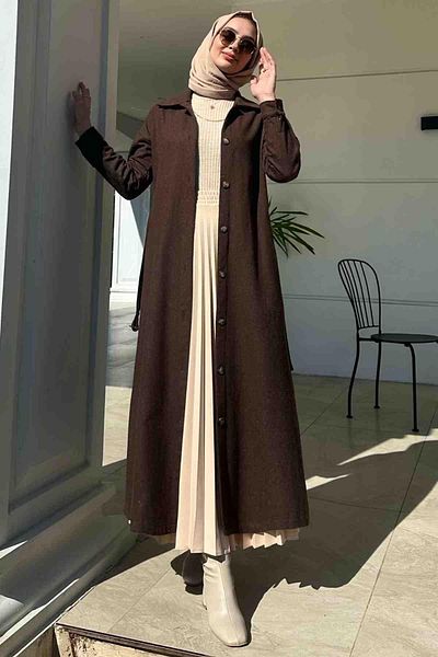 Rabia Şamlı Asmin Cashmere Coat Καφέ