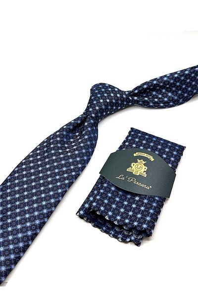 Kravatkolik Brown - Lacquer Polka Dot Pattern Classic Tie with Handkerchief Kk12965