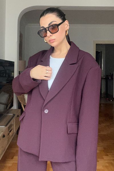 Seda Yalçın Atelier Plum Premium Oversize Jacket