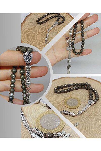 Yasamtohumu 6 мм пірит камінь чотки - 33 штук (4867)