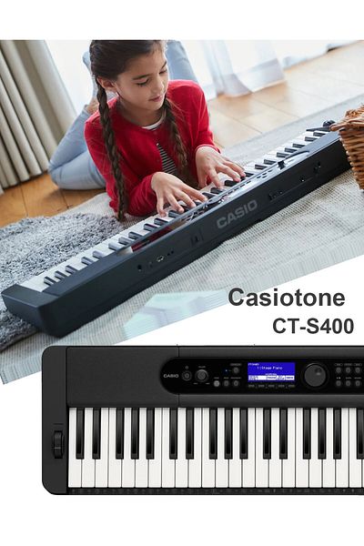 Casio Tone Ct-s400 Digital Keyboard Black 61 Keys