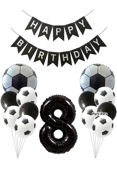 parti pera Futbol Temalı Doğum Günü Balon Seti Top Folyo Balon Futbol Topu Ba...