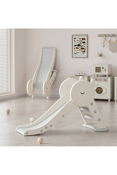 Fab N Funky Classic Foldable Bird Slide with Basketball Hoop - Grey, Non-Slip, Stable, for Ages 3+