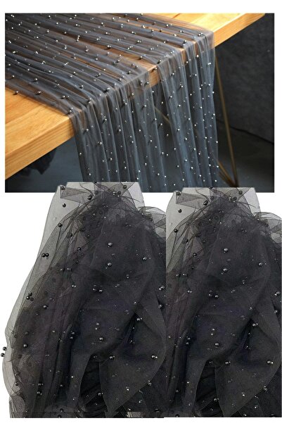 bbays new trend 6MM İNCİ SİYAH Gelin Duvak,inci kumaş  Gelinlik duvağı,İncili...