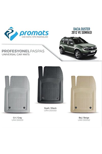 Genel Markalar Dacia Duster 2012-2017 Oto Paspas Profesyonel 4d (gri)