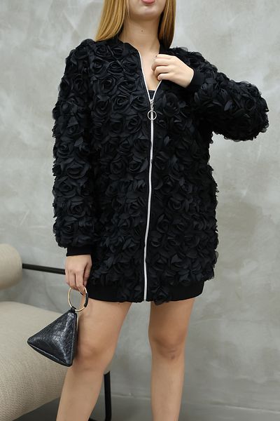 İKLİM LİFE Rose Patterned Zippered Jacket