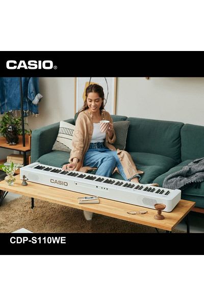Casio CDP-S110WE Digital Piano Black 88 White