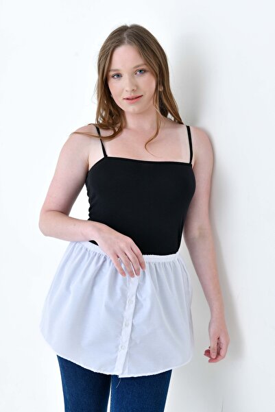 mirach Plus Size 2-Piece Shirt and Skirt Set - Poplin Cotton with Buttons