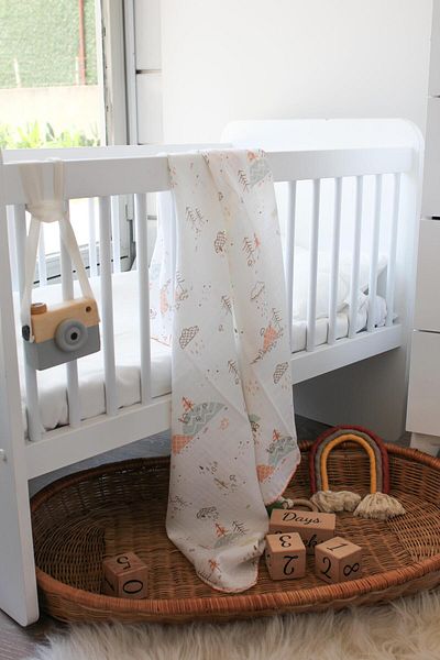Mini Ropa Forest Patterned Multi-Purpose Muslin Blanket Baby Blanket