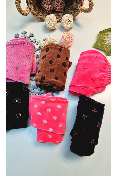 Sm Giyim 1 Piece Pink Velvet Leggings Warm with Winter Corduroy for Girls