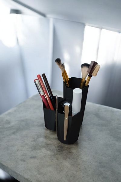 Goplast Premium Black Makeup Organizer - Brush Holder Organizer, Multi-Purpose