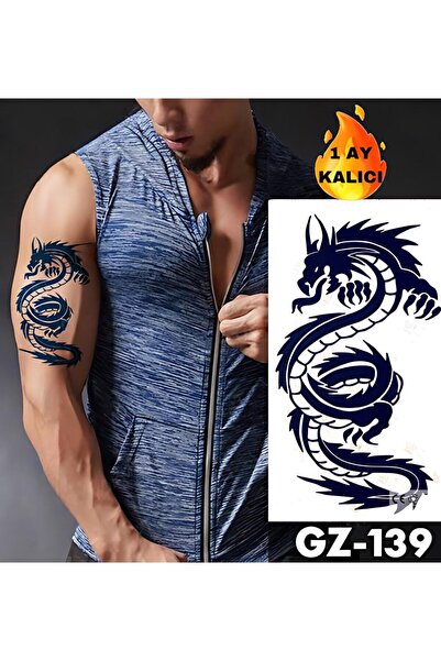 Mecit Tuhafiye 1 AY KALICI EJDERHA KOL VÜCUT İÇİN GEÇİCİ DÖVME