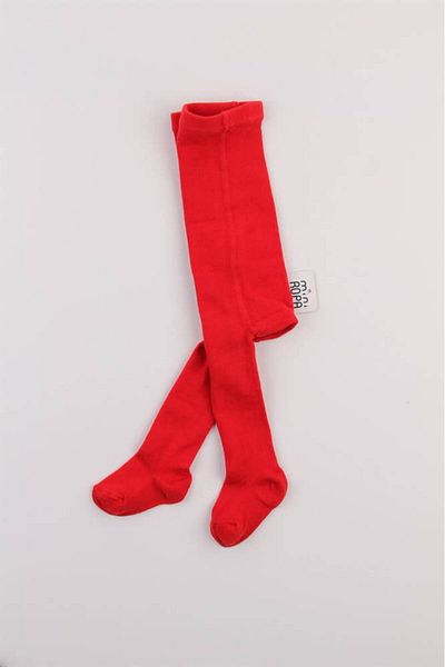 Mini Ropa Unisex Red Baby Pantyhose