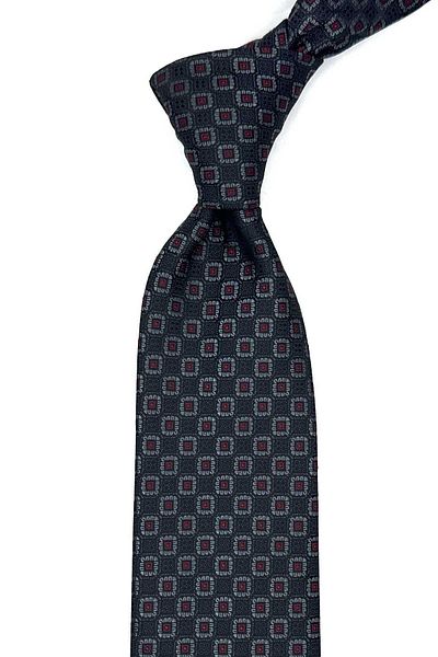 Kravatkolik Black Small Pattern Handkerchief Classic Tie Kk13029