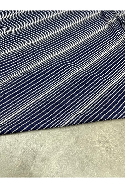 ipekkumaş Mavi Yatay Çizgili Elbiselik Triko Kumaş Ürünümüz Adet Olarak Satılır 1 Adet 1 Metre