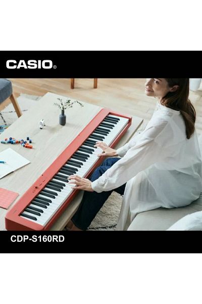 Casio CDP-S160RD بيانو رقمي أحمر 88 مفتاحًا