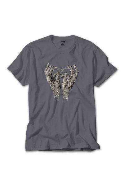 CrowsGate تي شيرت رمادي على شكل يد المومياء