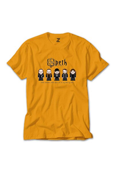 CrowsGate تي شيرت ملون للرسوم المتحركة من Opeth Group باللون الأصفر مقاس 2XL