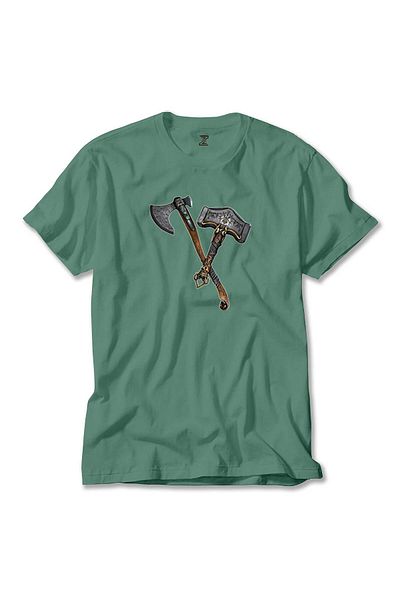 Z zepplin God of War Ragnarok - Πράσινο T-Shirt όπλο Kratos