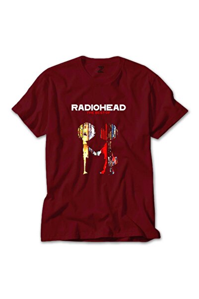CrowsGate Tricou colorat Radiohead The Best Of, culoare roșie, mărimea XS