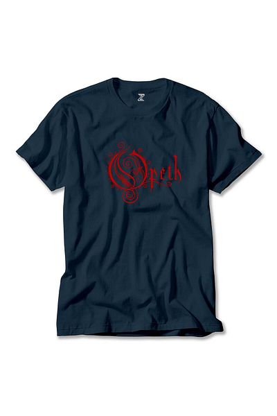 Z zepplin Μπλουζάκι Opeth Red Text Navy Blue