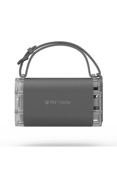 Momax iPowerstone Mini Power Station, 40000mAh Capacity, Fast Charge, 100W Output, Space Grey
