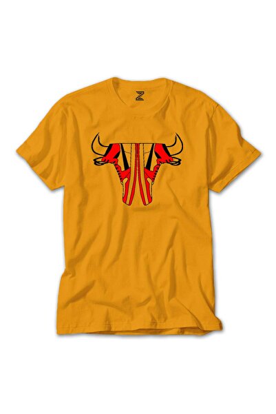 Megstill Πολύχρωμο μπλουζάκι Chicago Bulls, κίτρινο χρώμα, μέγεθος S