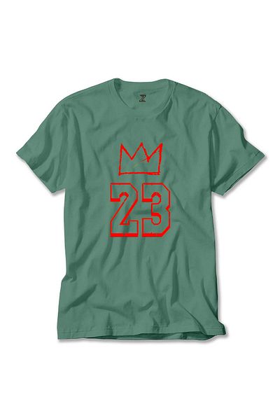 WAKHA Lebron James King 23 Green T-shirt